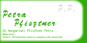 petra pfisztner business card